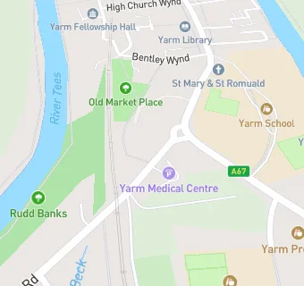 map for Yarm Medical Practice