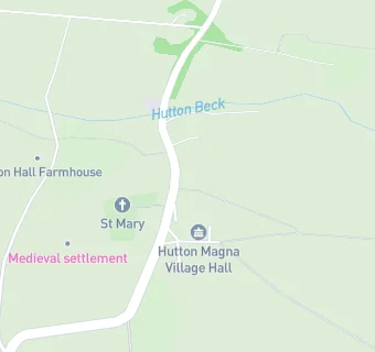 map for Hutton Magna Village Hall