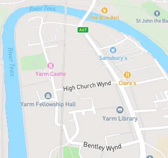 map for Yarm Youth & Community Centre (Yarm Lunch Club)