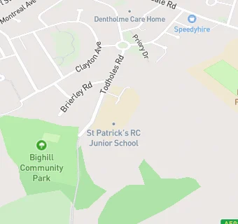 map for St Patrick's Catholic Primary School