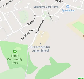 map for St Patrick's Catholic Primary School