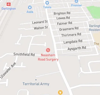 map for Neasham Road Surgery