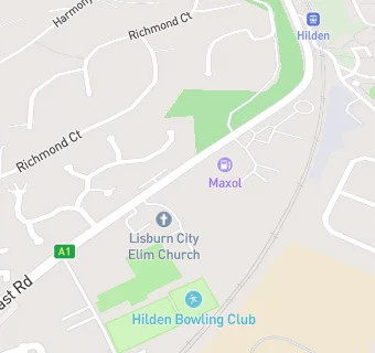 map for Hilden Service Station