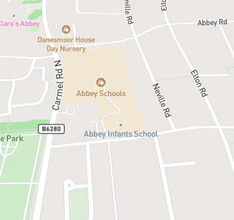 map for Abbey Infants' School