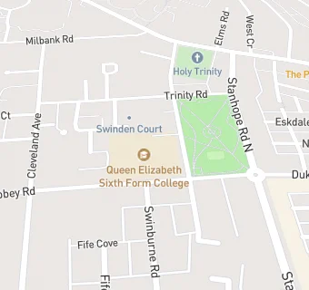 map for Queen Elizabeth Sixth Form College