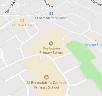 map for The Avenue Primary School