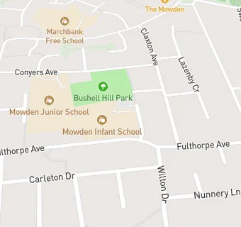 map for Mowden Infants' School