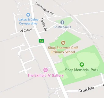 map for Shap Endowed CofE Primary School