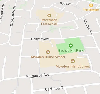 map for Mowden Junior School