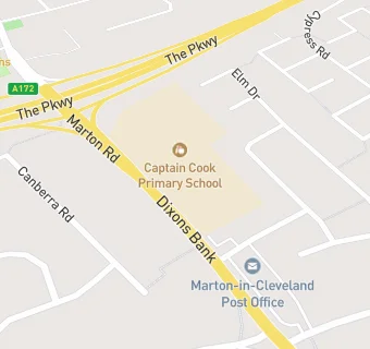 map for Captain Cook Junior School