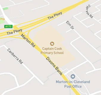 map for Captain Cook Primary School