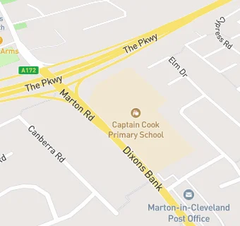 map for Captain Cook Infant School