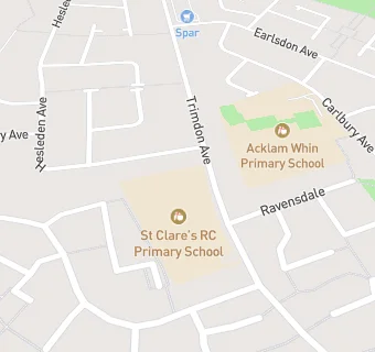 map for St Clare's RC Primary School