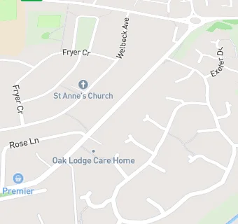 map for Oak Lodge Care Home