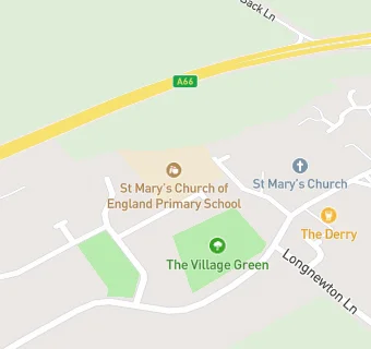 map for St Mary's Church of England Aided Primary School, Long Newton