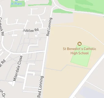 map for St Benedict's Catholic High School