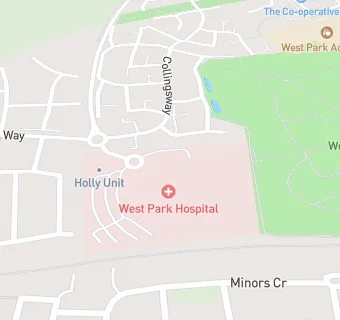 map for West Park Hospital Catering