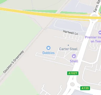 map for Dobbies Stockton