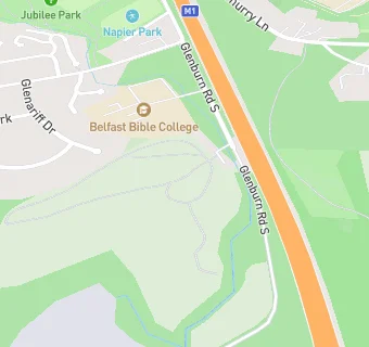 map for Belfast Bible College