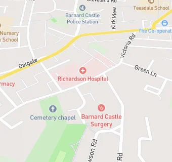 map for Barnard Castle Surgery