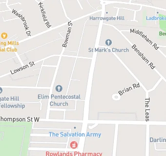 map for Harrowgate Hill Dental Practice