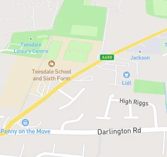 map for Teesdale Service Station