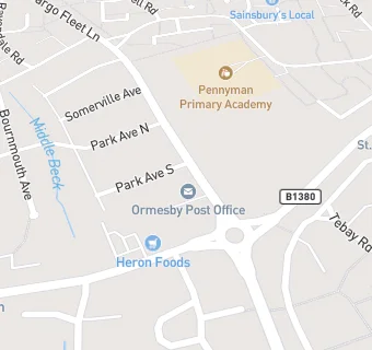 map for Ormesby Convenience and Hardware Store