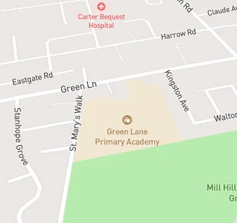 map for Green Lane Primary School