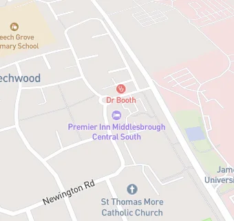 map for Premier Inn Middlesbrough Central South