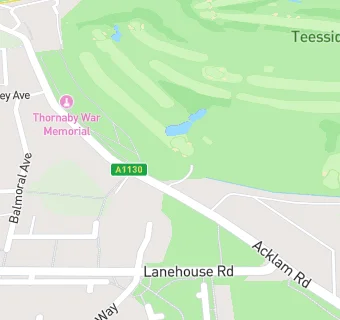 map for Thornaby Cricket Club