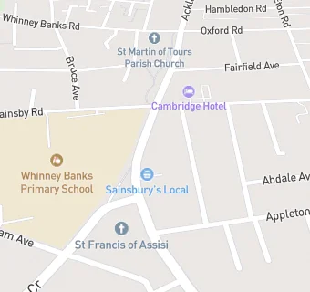 map for Sainsbury's