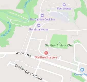 map for Staithes Surgery