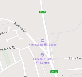 map for Harrowgate Hill Lodge