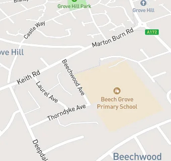 map for Beech Grove Primary School (Beechwood Avenue)