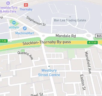 map for Thornaby Constitutional Club (Smokeys)