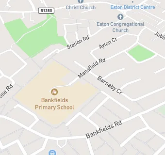 map for Bankfields County Infant School