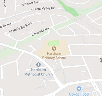 map for Hartburn Primary School