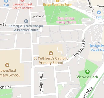 map for St Cuthbert's RC Voluntary Aided Primary School