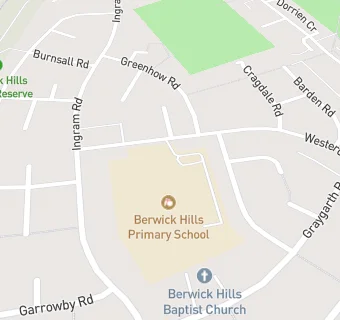 map for Berwick Hills Primary School