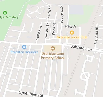 map for Oxbridge Lane Primary School