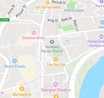 map for Stockton Parish Church