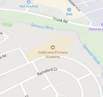 map for Caldicotes Primary School