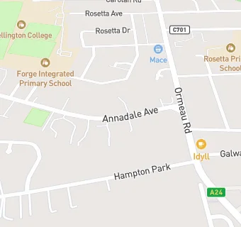 map for Annadale Care Home