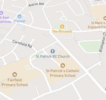 map for St Patrick's Catholic Primary School, Stockton