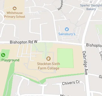 map for Stockton Sixth Form College