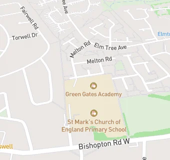 map for Greengates Primary Pupil Support Centre