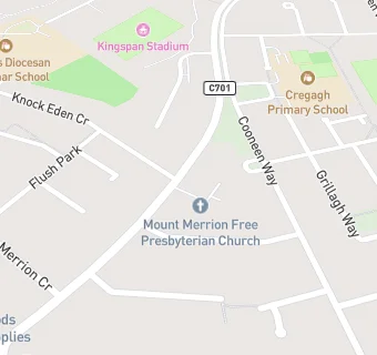 map for CREGAGH PRIMARY SCHOOL DINING CENTRE