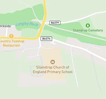 map for Staindrop CofE (Controlled) Primary School