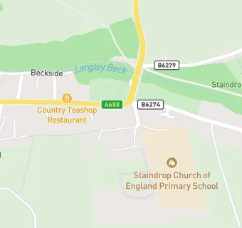 map for Staindrop C of E Primary School