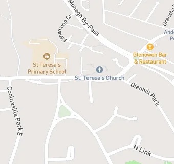 map for All Saints College - Glen Road Campus